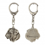 Bullmastiff II - Silver-plated key ring with a dog in a gift box, handbag decoration, backpack pendant by Art-Dog brand