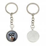 Schnauzer - keychain in a box, own photo, keychain pendant from Art-Dog brand sidabras