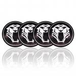 4 x Tiger Head automobilio vairo padangos ratas centrinis automobilio lipdukas, stebulės dangtelio emblema, ženklelio lipdukai simbolis