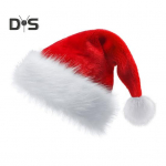 Unisex Kalėdų Kalėdų Senelio kepurė Itin didelė ir stora Naujųjų metų vakarėliui skirta beanie Kontrastinga spalva Elastinga Stora pliu&scaron;inio dekoro Kalėdų Senelio Cosplay &Scaron;ventiniai galvos apdangalai suaugusiems One Size A
