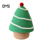 Kalėdinis austas krep&scaron;elis su dangteliu Sniego senelis Kalėdų eglutės laikymo dėžė Kalėdų dovanų konteineris užkandžių žaislams Svetainės Virtuvės Vonios kambario dekoras raudona