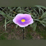 20 inch Height Birdbath Birdfeeder with Metal Stake Backyard Decoration Flower Pattern Garden rožinė