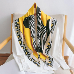 90 cm &bdquo;Four Seasons&ldquo; kvadratinis didelis kvadratinis &scaron;alikas Prabangūs dekoratyviniai mar&scaron;kiniai Profesionali skarelė plaukų juosta Apsauginė nuo saulės skarelė 90*90cm