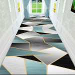 Geometrinio stiliaus ilgas koridoriaus kilimas Neslystantis prie&scaron;kambario bėgis Lengvai valomas prie&scaron;kambario plotas Kilimėliai Plaunami verandos įėjimo durų kilimėliai W80*H200CM