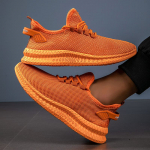 Temu Xiyin Populiarūs tarpvalstybiniai kvėpuojantys sportiniai bateliai vyrams, didelio dydžio lengvi bėgimo bateliai vasarai. 43 oranžinė