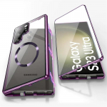 360&deg; visi&scaron;kai uždaro objektyvo stiklas, skirtas Samsung Galaxy S25 S24 S23 S22 S21 Ultra Plus dėklas Aliuminio lydinio magnetinis Magnetinis apsauginis dangtelis For Samsung S23 Ultra