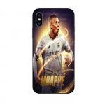 Coque Maniacase pour iPhone X Kylian Mbappe Real Madrid Wallpaper