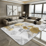 Modernus 3D svetainės kilimas prabangi auksinė dekoracija grindų kilimėlis holas sofa zona abstraktus kilimas miegamasis drabužinė mink&scaron;tas kilimas neslystantis 60x90cm door mat