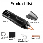 3000mah Baterijos Ta&scaron;kinis Suvirintojas Su Dangteliu Reguliuojamas Mini Ne&scaron;iojamas Rankinis LED Ekranas Ta&scaron;kinio Suvirinimo Aparatas Automatinis Rankinis juoda