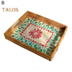 Pinti vaisių padėklas be įdubų Tvirtai austas Ry&scaron;kios spalvos Patvarus Mėgaukitės gaiviaisiais gėrimais Pinti vaisių lėk&scaron;tė vie&scaron;bučiui