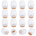 16 vnt. Silikoniniai Stalo ir Kėdžių Kojų Apsauginiai Antgaliai Kvadratiniai Antgaliai Kojinės Formos Kojų Dangteliai Neslystantys Baldų Grindų Apsauginiai Padukai 12-16mm-16pcs