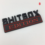 1X 3D ABS emblema SHITBOX EDITION ženkliukas automobilio galinio &scaron;ono lipdukas automobilių dekoratyviniai aksesuarai
