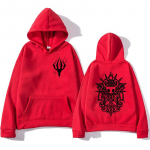 Žaidimas Hollow Knight Vyri&scaron;kas Džemperis Moteri&scaron;kas Unisex Laisvalaikio Mada Didelis Pavasaris Ruduo Puloveris Džemperis Cosplay Drabužiai O-kaklu Džemperis su gobtuvu L raudona