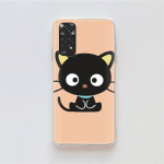 KT76 mielas Chococat dėklas, skirtas Samsung A04 A14 A23 A34 A54 M23 M33 M52 M53 Realme 10 9 C30S C35 C55 VIVO Y02S Y21 Y33S Y51 X80 Pro skaidrus dangtelis Tecno Spark 8P buivolo oda