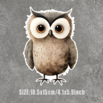 &bdquo;Owl in A Daze&ldquo; automobilių lipdukai Juokingi vandeniui atsparūs vinilo lipdukai motociklų dekoratyviniai priedai, naudojami automobiliui, motociklui, ne&scaron;iojamam kompiuteriui, furgonui, balta