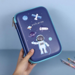 Kvadratinis animacinis EVA pie&scaron;tukų dėklas - didelės talpos studentams ir suaugusiems Blue Astronaut