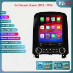 Hizpo 9.7 Tesla Style Carplay 4G 2Din Android automobilio radijas, skirtas Renault Scenic 2013&ndash;2024 Multimedijos vaizdo grotuvas GPS DSP Autoradio Intelligent Screen P2CP 4Core 2G 32G AI