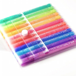 Vandens pagrindu pagaminti greitai džiūstantys manikiūro dažai, blizgučių ir gėlių formos akriliniai žymekliai, 12 spalvų rinkinys