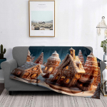 Namu dekoracija pliu&scaron;inis užmetamas sofa antklodė lovatiesė lova pūkuota mink&scaron;ta antklodė dekoras languotas modernus Helovinas linksmų Kalėdų žiema 30x40inch