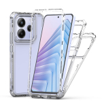 &bdquo;Redmi Note 14 Pro 5G&ldquo; telefono dėklas, 3 viename, atsparus smūgiams, plonas, skaidrus, visą kūną dengiantis apsauginis dangtelis, skirtas &bdquo;Redmi Note 14 Pro 5G&ldquo;. Redmi Note 14 5G gryna