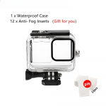 Vandeniui atsparus korpusas, silikoninis dėklas, akumuliatoriaus &scaron;oninio dangtelio filtras, skirtas &bdquo;GoPro Hero&ldquo; 13 12 11 10 9 veiksmo kameros &bdquo;Go pro&ldquo; priedai