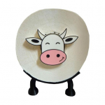 Tualetinio popieriaus laikiklis su juokingo karvės dizainu, lengvai surenkamas, universalus tualetinio popieriaus ritinėlio laikiklis, popieriaus organizatorius, vonios kambario dekoracija juoda