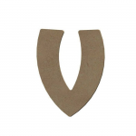 Lettre majuscule V en bois MDF &agrave; d&eacute;corer - 8 cm