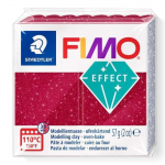 P&acirc;te &agrave; modeler - FIMO - Galaxy - Rouge - Effet paillet&eacute; - 57g raudona