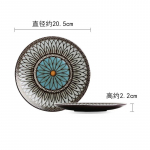 Kūrybingos Retro stiliaus keraminės lėk&scaron;tės Auk&scaron;tos klasės restorano apvalios su&scaron;ių lėk&scaron;tės Skanūs patiekalai Valgymo lėk&scaron;tė Namų stalo indai