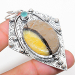 Septerian Stone, Chalcedony 925 Sterling Silver Jewelry Pendant 2.88 i2e79