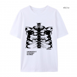 Blsack Tops Skeleton Print Grunge Gothic Oversized mar&scaron;kinėliai Streetwear Moteri&scaron;ki mar&scaron;kinėliai Moteri&scaron;ki mar&scaron;kinėliai trumpomis rankovėmis gatvės apranga S