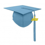 2025 metų laidos unisex matinė baigimo kepuraitė suaugusiesiems, skirta vidurinės mokyklos bakalauro laidai ir 2025 metų kutais dangaus mėlyna spalva