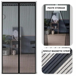 Stiprus magnetinis durų tinklelis nuo uodų Durų tinklelis nuo uodų Anti Fly Insect Door Mesh Automati&scaron;kai užsidarantis Vasarinis nuo uodų ir musių vabzdžių tinklelis 80x220cm gray