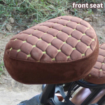 Elektrinio dviračio sėdynės užvalkalas Akumuliatorinio automobilio dviračio universalus sėdynės užvalkalas Patogus storinantis užvalkalas ruda