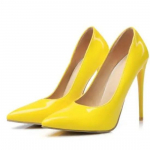 Plius 44 45 46 Prabangūs Batai Super Auk&scaron;ti 12cm Stiletto Kulnai Moteri&scaron;ki Auk&scaron;takulniai Plonais Kulnais Smailianosiai Ofisas Vakarėlis Lakinės Odos Batai 43