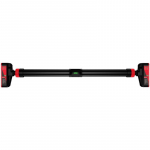 Jėgos treniruotės prisitraukimo strypai su lygio matuokliu 69&ndash;92 cm reguliuojamo pločio 200 kg Maksimali apkrova raudona/juoda