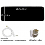 Įžeminimo kilimėlio rinkinys su 15 pėdų įžeminimo laidu, įžeminimo pagalvėlė sveikatai, įžeminimo lovos kilimėlis pėdų kilimėliui, kompiuterio kilimėliui, miego kilimėliui, naminių gyvūnėlių kilimėliui (10 x 26.7 ) UK Plug