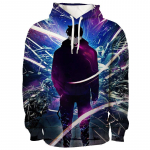 Harajuku Anime Solo Leveling Sung Jin Woo grafinis gobtuvas vyrams laisvi ilgomis rankovėmis megztiniai, madingi manga gobtuvai, vyri&scaron;ki drabužiai XL