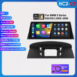 Ossuret 2din Android automobilio radijas Multimedijos vaizdo grotuvas BMW 5 serijai E60 E61 E63 E64 3 serijai E90 E91 E92 E93 Stereo GPS I&scaron;manusis Carplay 4G RDS HC2 2G 32G