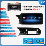 Hizpo 4G LTE I&scaron;manusis RDS Android 13 Octa Core 2 Din Automobilio Radijas Palaiko DSP Carplay Android Auto Mercedes Benz C-Class W204 2011-2014 NTG 4.5 4W 4G 32G AI