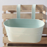 Namas BalkonoDekoras Spalvingas Kabantis Gėlių Vazonas Nuimamas Dvigubas Kabliukas Tvora Augalų Vazonas Sodininkystės Dekoracija Bonsai Gėlių Stovas balta