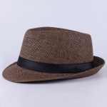 Klasikinė Panama Hat Unisex Gangster Cap Beach Sun Hat Band Sunhat D