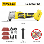 MELLWIN Variklis be &scaron;epetėlių Osciliacinis Daugiafunkcis įrankis Renovatorius Elektrinis pjūklas Apipjaustytuvas Pjovimo medžio apdirbimo staklės 21V 18V baterijai Without Battery