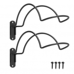 2 vnt. prie sienos montuojamų &scaron;almo stovų Lengvai montuojami Tvirtos metalinės konstrukcijos Geležinio žmogaus &scaron;almo laikiklis įvairių tipų &scaron;almams balta