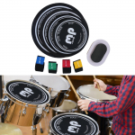 10 12 14 16 colių būgnų slopintuvai, praktikos padų rinkinys cimbolams ir būgnams with 4 Cymbal Mutes white