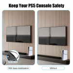 Žaidimų konsolės pagrindo laikiklis, skirtas Ps5 Slim Vertikalus neslystantis stovas, skirtas Sony Playstation 5 Slim Disc Digital Edition priedui