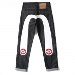 Nauji japoni&scaron;ki Hipster Retro Hip-hop Fashion Print Džinsai High Street Leisure Slim Straight Siuvinėti Y2k Print Siuvinamos kelnės M