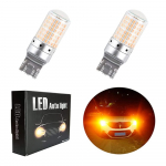 Aokyoung T20 vienos LED posūkio signalas, gintarinis, su įmontuotu rezistoriumi, 7440 W21W, WY21W, LED lemputė, T20/7440 oranžinė