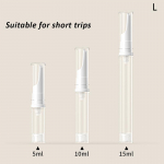 5/10/15 ml skaidrus beorės vakuuminės pompos buteliukas kosmetikai, paakių kremui, kelioninio dydžio dozatorius, daugkartinio užpildymo indai, &scaron;ampūnas, tualeto reikmenys S