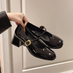 Naujo stiliaus sidabriniai seksualūs moteri&scaron;ki stambūs kulniukai, madingi vasariniai lauko banketų auk&scaron;takulniai, apvalios nosies Mary Jane bateliai, auk&scaron;takulniai 35